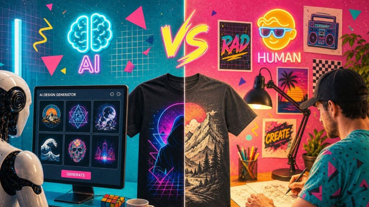 AI vs Human Designers: Which Is Better for T-Shirt Design?